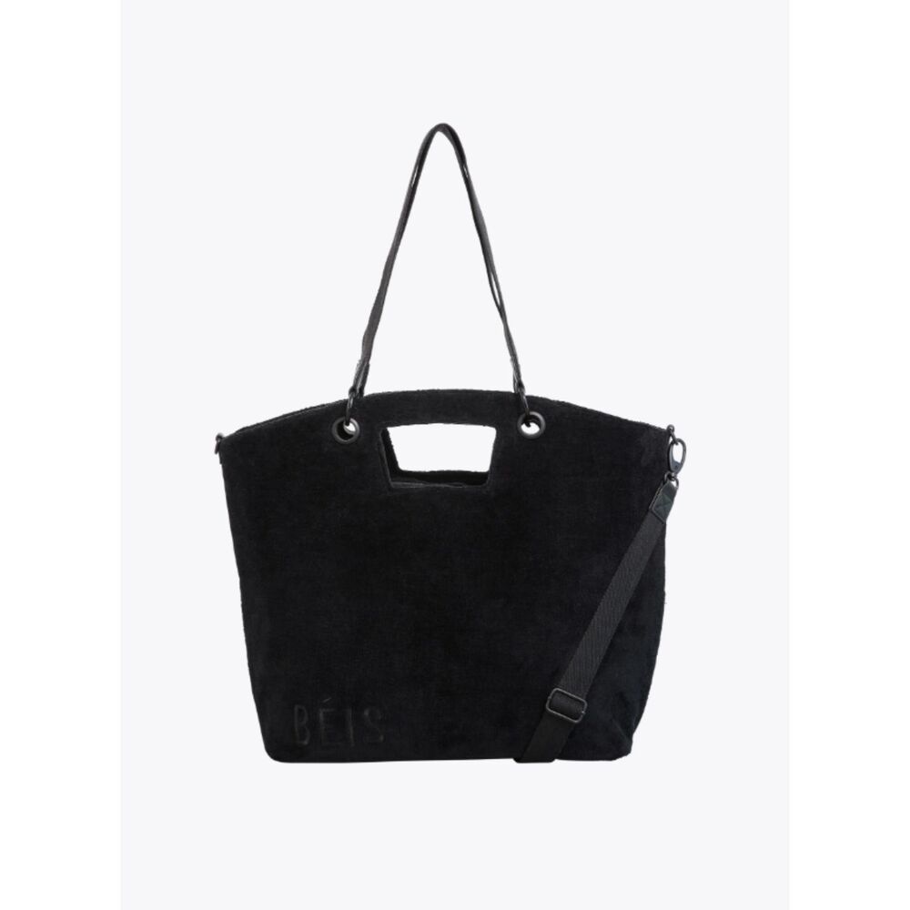 BEIS Black Terry Tote Bag